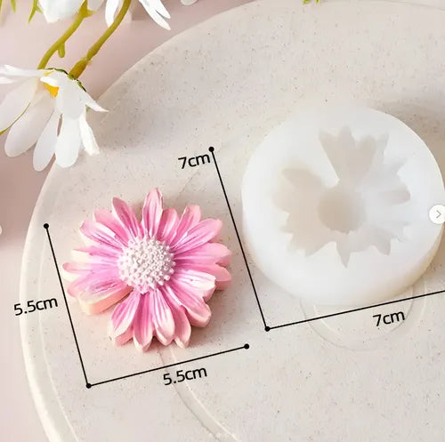 Molde Silicona Margarita Sin Un Pétalo Ideal Velas Epoxi R-040
