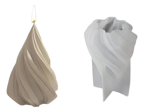 Molde De Silicona Para Velas Árbol De Navidad Torneado