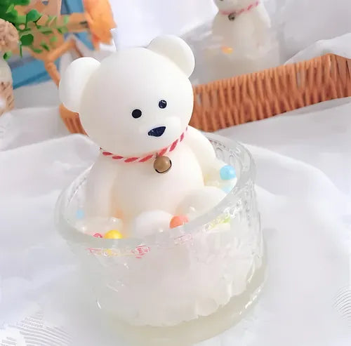 Molde De Silicona Para Manualidades O Vela Artesanales Osito