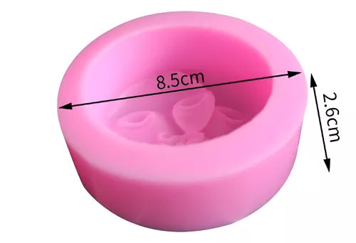 Molde Silicona Forma Vela Sol Y Luna Ideal Velas Aromaticas R-035