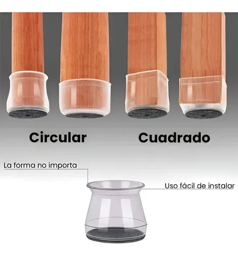 Protector Silicona Patas Sillas Muebles Sillas Regatones 16u