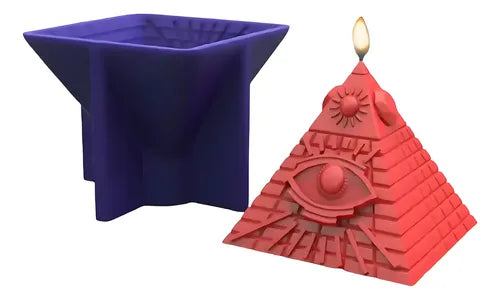 Molde Silicona De Piramide Ideal Velas Cera De Soja O Resina