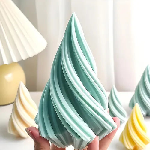 Molde De Silicona Para Velas Árbol De Navidad Torneado
