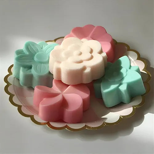 Molde De Silicona 6 Flores Ideal Velas O Jabones Artesanales