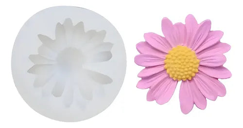 Molde Silicona Margarita Sin Un Pétalo Ideal Velas Epoxi R-040