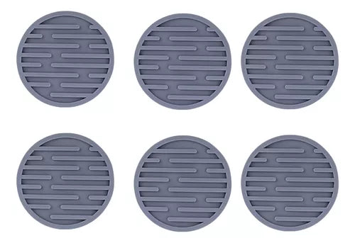 Kit X6 Posa Vasos De Silicona Resiste Calor Antideslizante