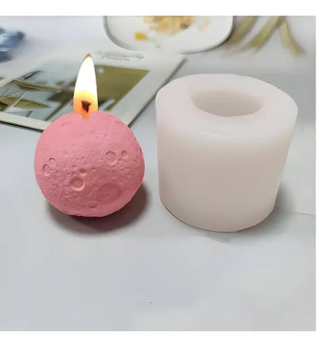 Molde De Silicona Ideal Para Velas Forma Luna Souvenirs R-057