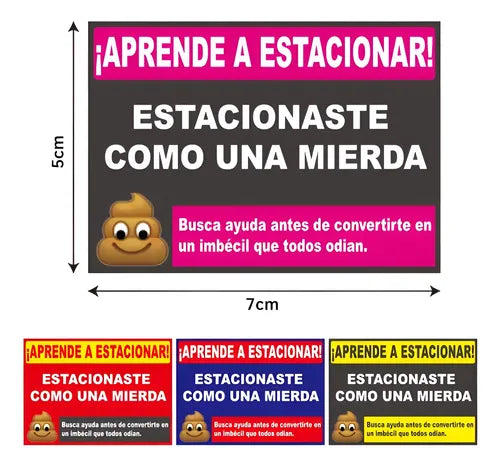Stickers Aprende A Estacionar 10un Casa De Los Chascos