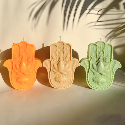 Molde Para Velas Forma Mano De Fatima Ideal Cera De Soja R-006