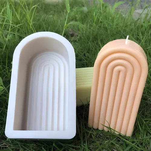 Moldes De Silicona Forma Arco iris Ideal Velas Artesanales R-017