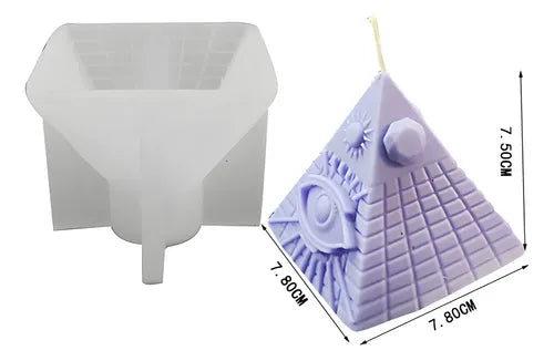 Molde Silicona De Piramide Ideal Velas Cera De Soja O Resina