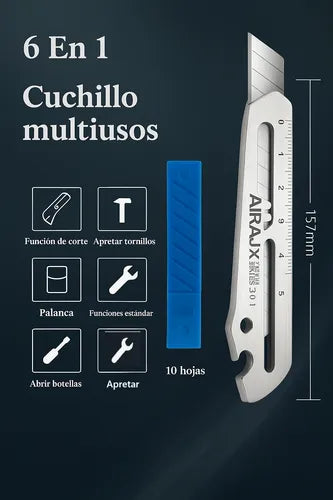 Trincheta Metalica Profesional Multifunsion + 10 Repuestos
