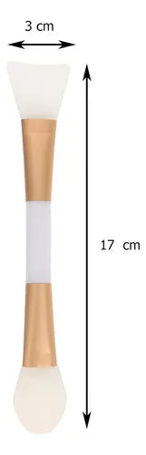 Pincel De Silicona Uso Facial Para Mascarillas Doble Punta FEDE-011