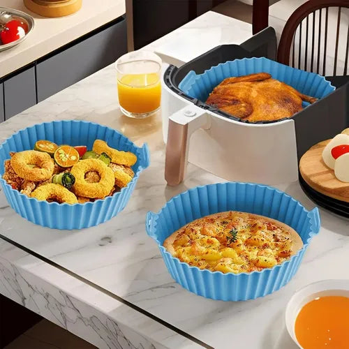 Kit De 6 Moldes Bandeja De Silicona Para Freidora De Aire