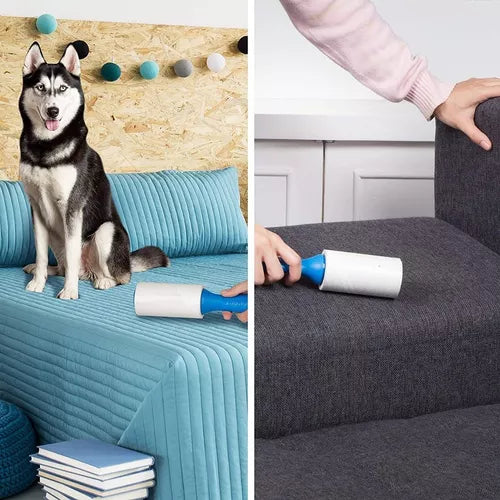 Rodillo Adhesivo Quita Pelos Pelusa Pack X3 40 Hojas