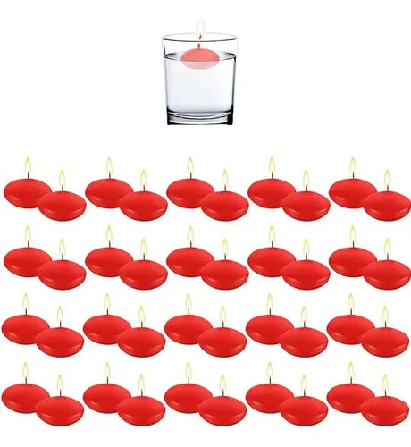 Velas Flotantes Colores Pack 95 Unidades ROJAS