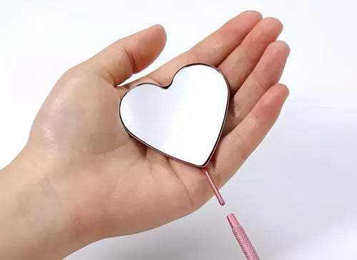 Espejo Forma De Corazón Para Extensiones De Pestañas Metal FEDE-014