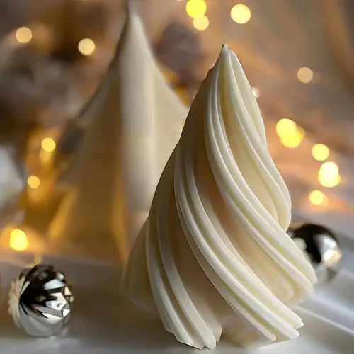 Molde De Silicona Para Velas Árbol De Navidad Torneado