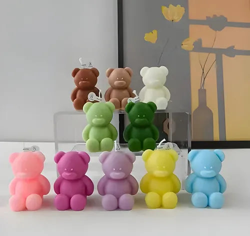 Molde De Silicona Para Manualidades O Vela Artesanales Osito