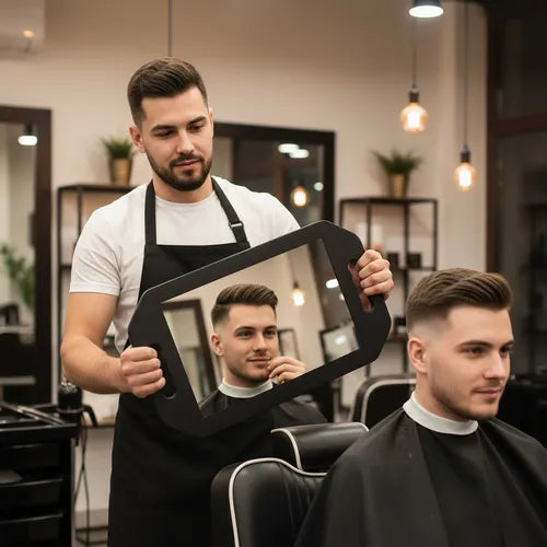 Espejo Para Barberia Y Peluqueria Marco Goma Con Agarre FEDE ADELANTE 12