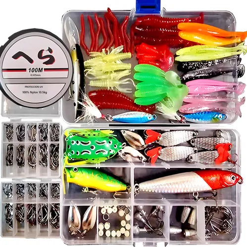 Kit Valija Organizador Señuelos Para Pesca 325pcs Completo