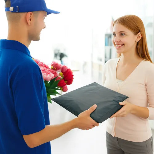 Bolsas Sobres Adhesivas 15x25cm Lisas Negras Ecommerce 100un