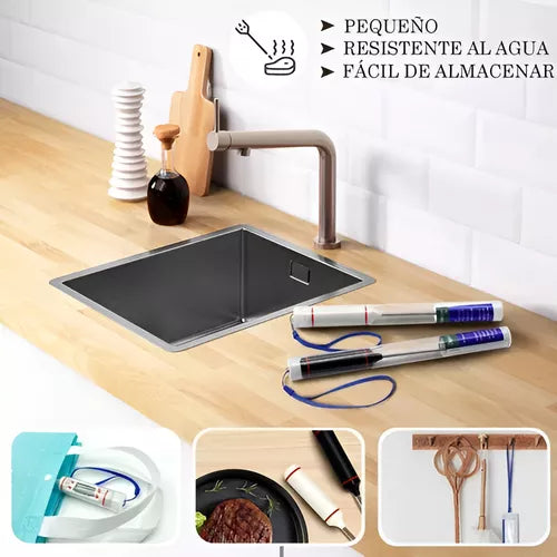 Termometro Digital Para Comidas Carne Velas Cocina Acero Inoxidable