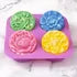 Molde Silicona 4 Flor Jabones Artesanales Velas Cera De Soja