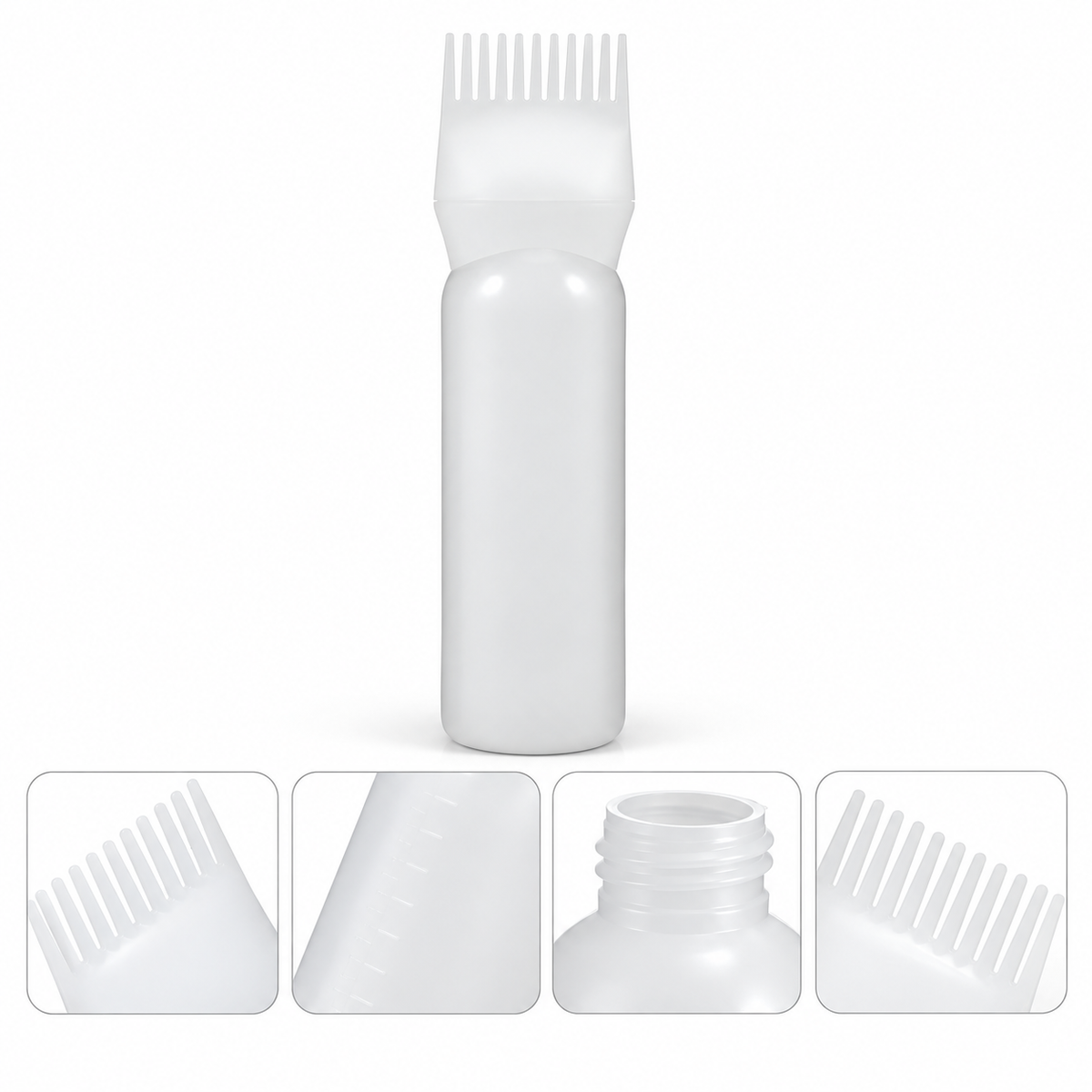 Botella Aplicadora De Shampo Tinta Cabello Con Peine 160ml FEDE-010