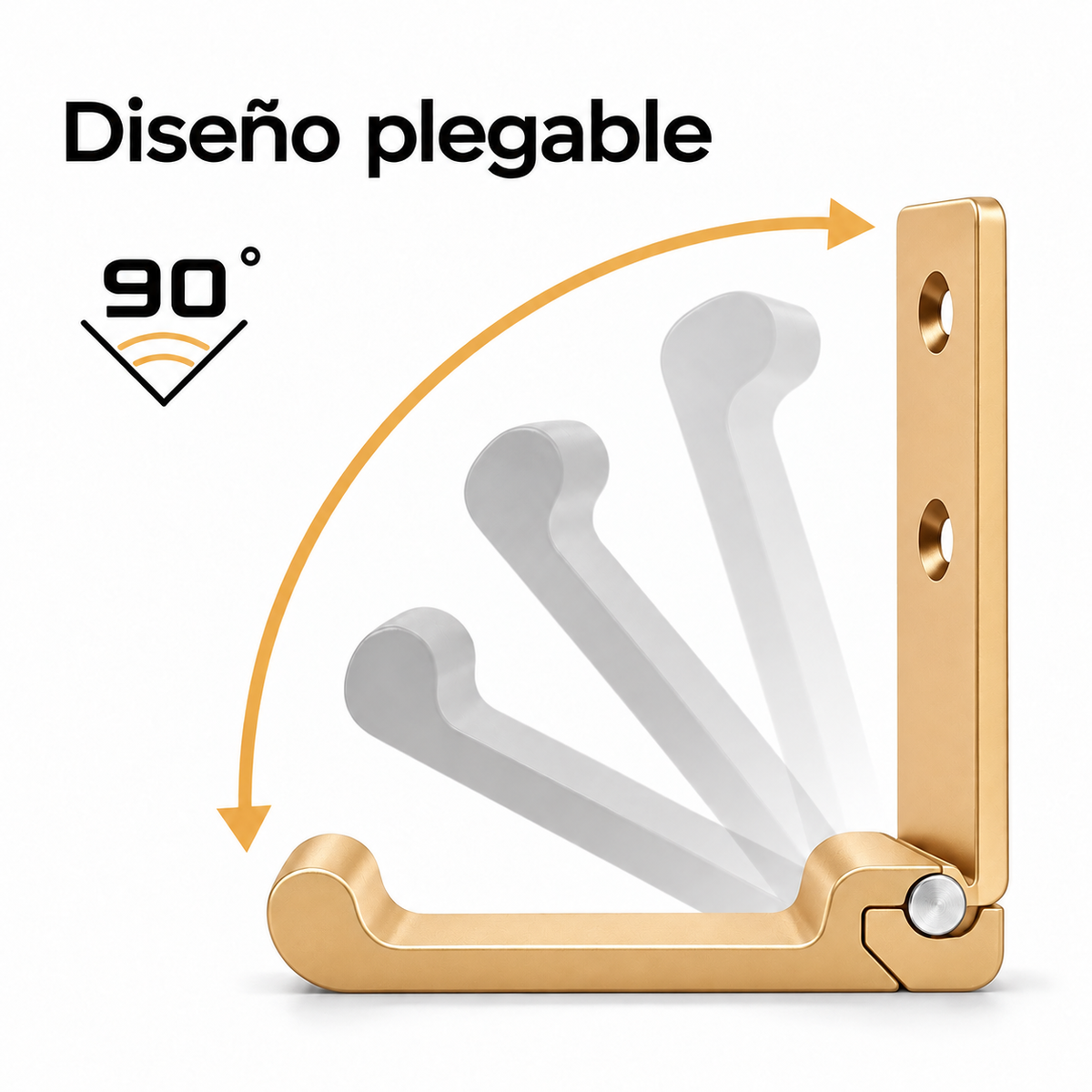 Set X2 Gancho De Pared Perchero Varios Colores Plegable DORADO