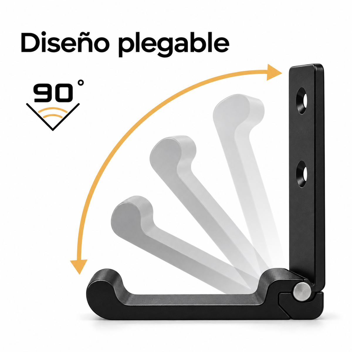 Set X2 Gancho De Pared Perchero Varios Colores Plegable NEGRO