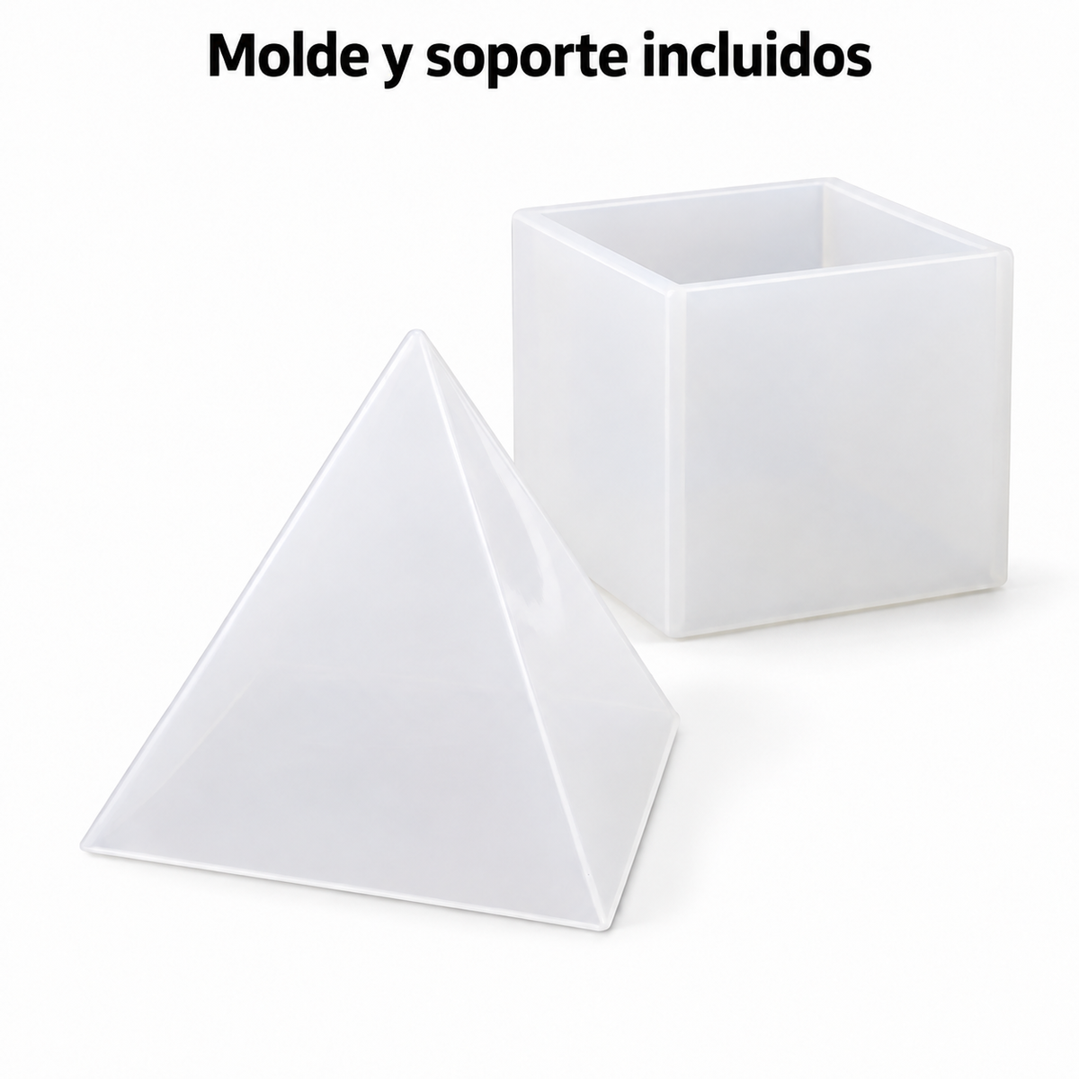 Molde De Silicona Pirámide Resina Epoxi 15cm Reutilizable