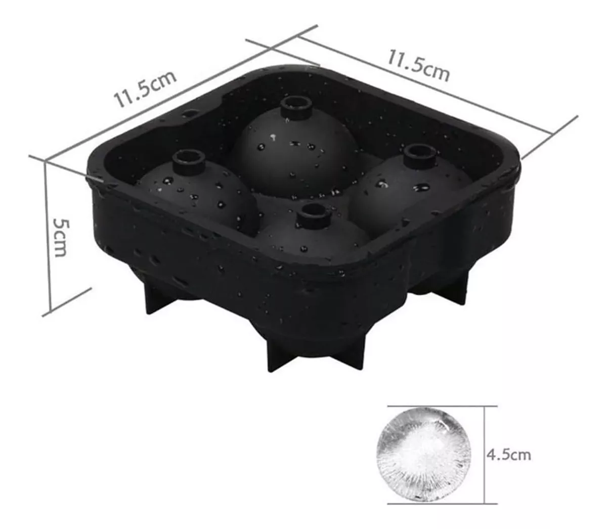 Molde de Silicona Esferas, ideal para vasos de whisky y decorar tragos