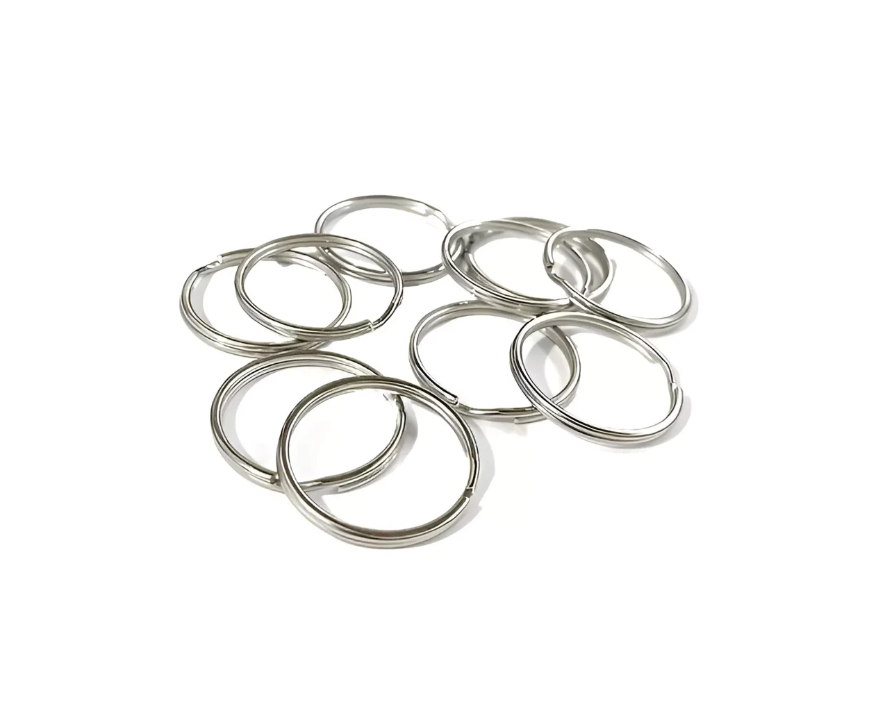 100 Aros De Metal Argolla 25mm Para Llaveros De Cinta