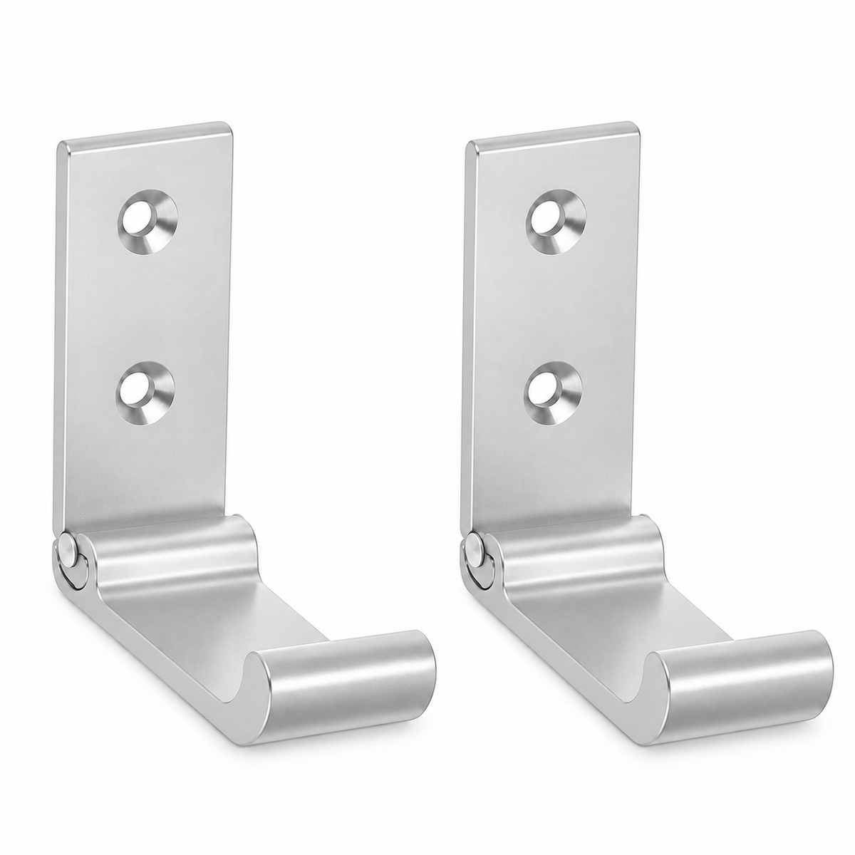 Set X2 Gancho De Pared Perchero Varios Colores Plegable PLATEADO